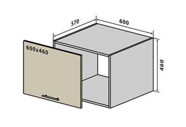В73 Окапник 60 Інтерно Глянець Люкс/ Interno Gloss Luxe VIP-master