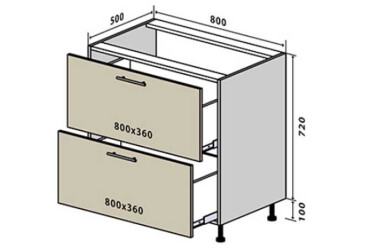 Н11 Тумба 2Ш 80 Інтерно Глянець Люкс/ Interno Gloss Luxe VIP-master