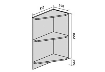 Н17 Полки угловые Интерно Глянец Люкс/ Interno Gloss Luxe Вип-Мастер