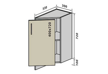 Н37 Тумба окончание Интерно Глянец Люкс/ Interno Gloss Luxe Вип-Мастер
