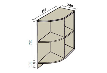 Н37R Полиці кутові Інтерно Глянець Люкс/ Interno Gloss Luxe VIP-master