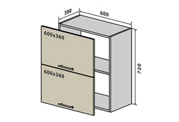 В20 Тумба 2Д 60 Інтерно Люкс / Interno Luxe VIP-master