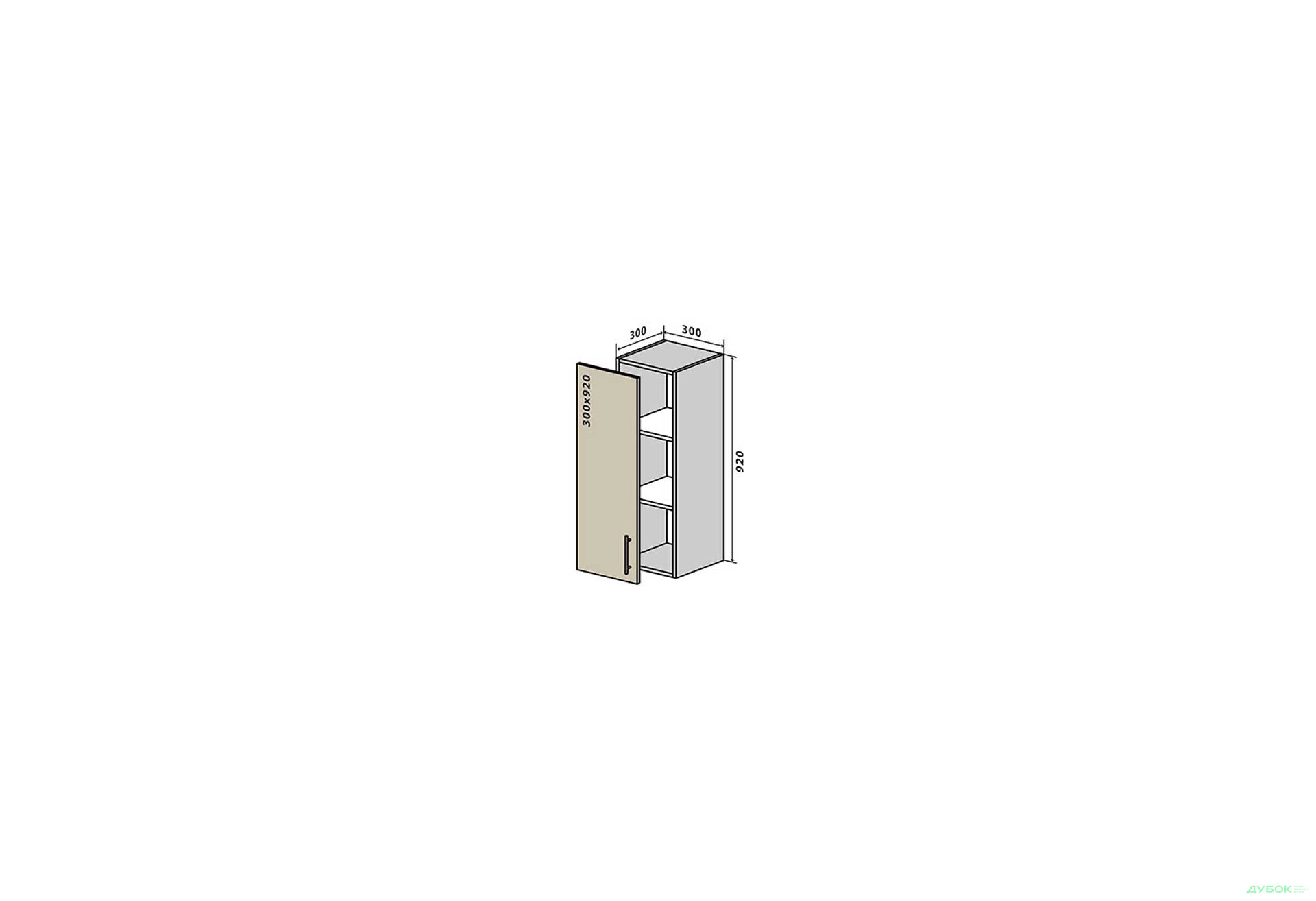 Зображення 1 - В42 Тумба 1Д 30 Інтерно Люкс / Interno Luxe VIP-master