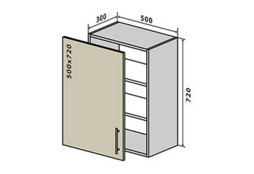 В5 Тумба 1Д 50 Інтерно Люкс / Interno Luxe VIP-master