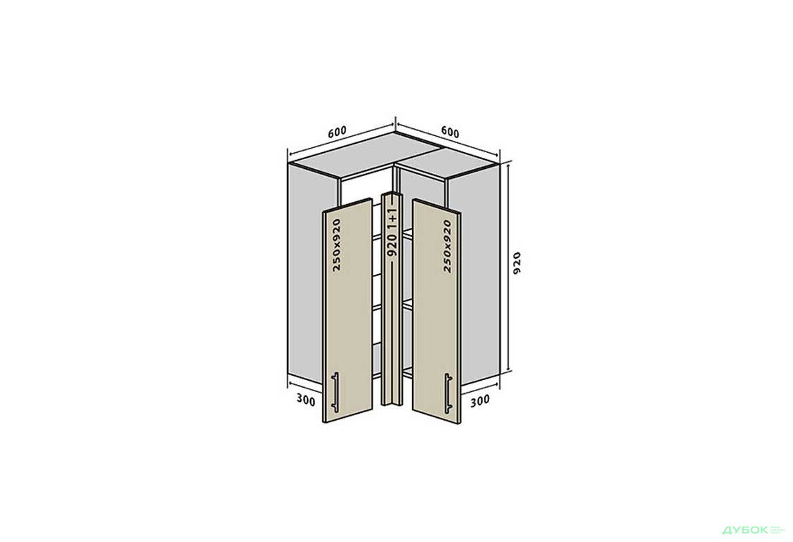 В58 Тумба кутова 60х60 Інтерно / Interno Luxe VIP-master - Зображення 1 Зображення 1 - В58 Тумба кутова 60х60 Інтерно / Interno Luxe VIP-master