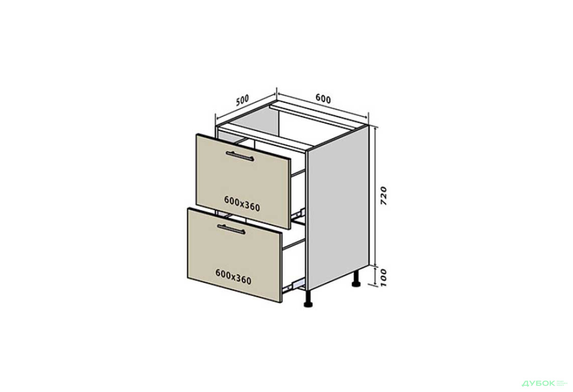 Н10 Тумба 2Ш 60 Інтерно Люкс / Interno Luxe VIP-master - Зображення 1 Зображення 1 - Н10 Тумба 2Ш 60 Інтерно Люкс / Interno Luxe VIP-master