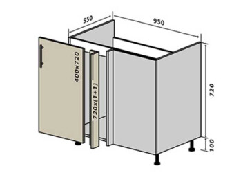Н15 Заглушка мойка 1Д 95 Интерно Люкс / Interno Luxe Вип-Мастер