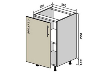 Н5 Тумба 1Д 50 Интерно Люкс / Interno Luxe Вип-Мастер