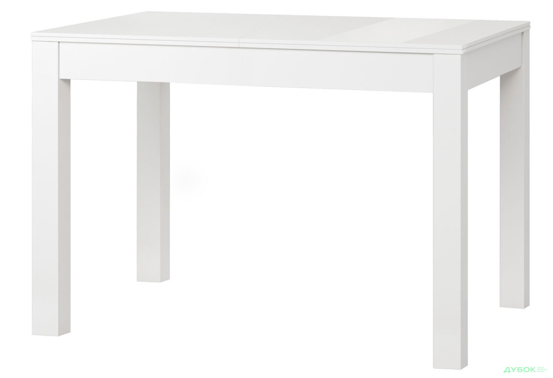 Стіл обідній Модуль Люкс Космо скло 122x74 см розкладний, білий - Зображення 1 Зображення 1 - Стіл обідній Модуль Люкс Космо скло 122x74 см розкладний, білий