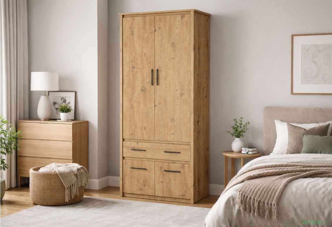 Зображення 2 - Шафа VMV holding Айсон 4-дверна з шухлядою 87 см Дуб артізан