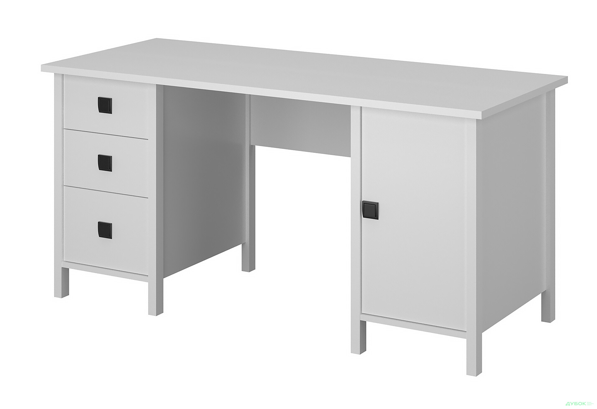 Зображення 1 - Стіл письмовий VMV holding Марокко Біла 155x65 см з тумбою і шухлядами, білий