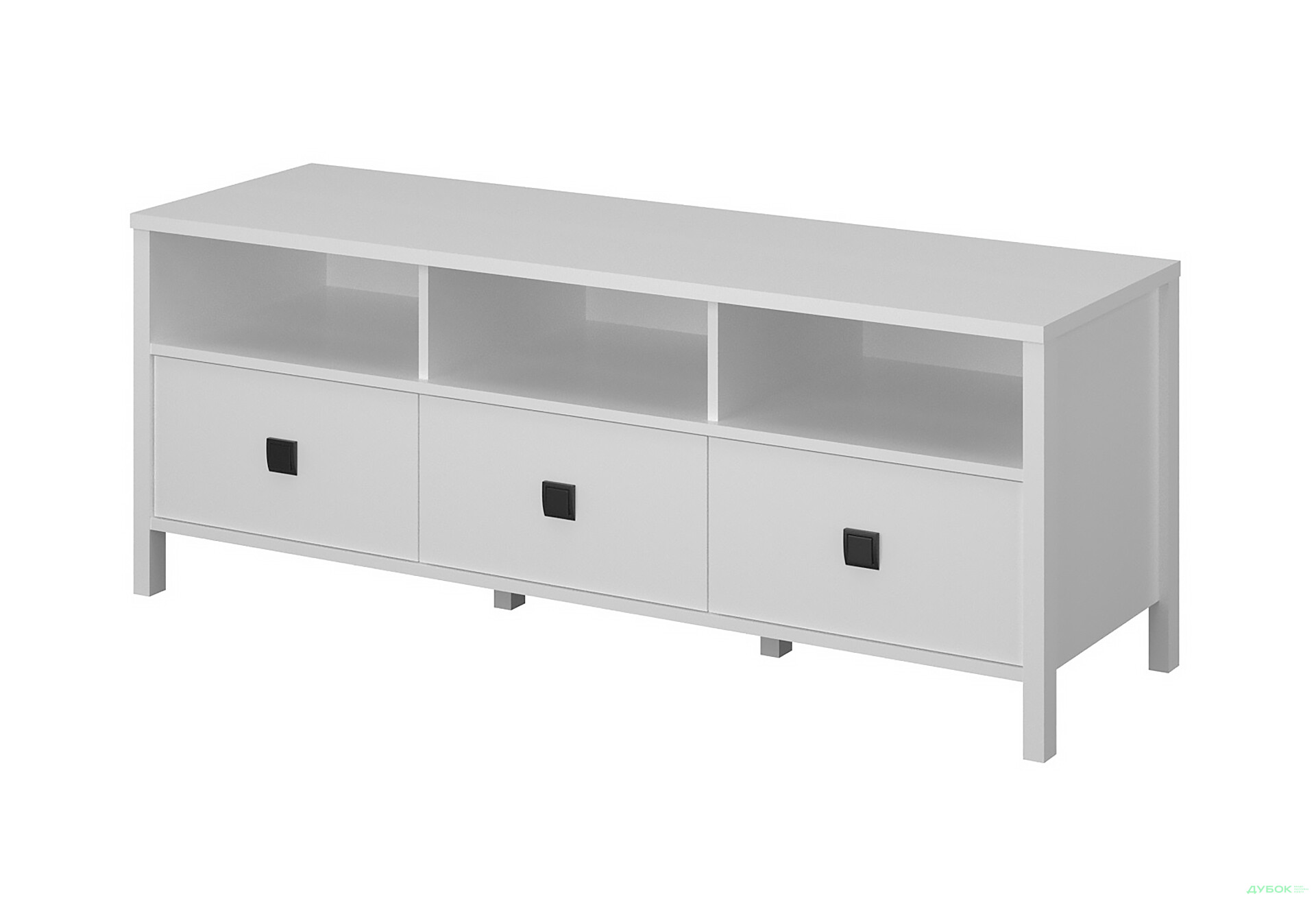 Тумба под ТВ VMV holding Марокко с 3 ящиками и полками 149 см Белая - Изображение 1 Изображение 1 - Тумба под ТВ VMV holding Марокко с 3 ящиками и полками 149 см Белая