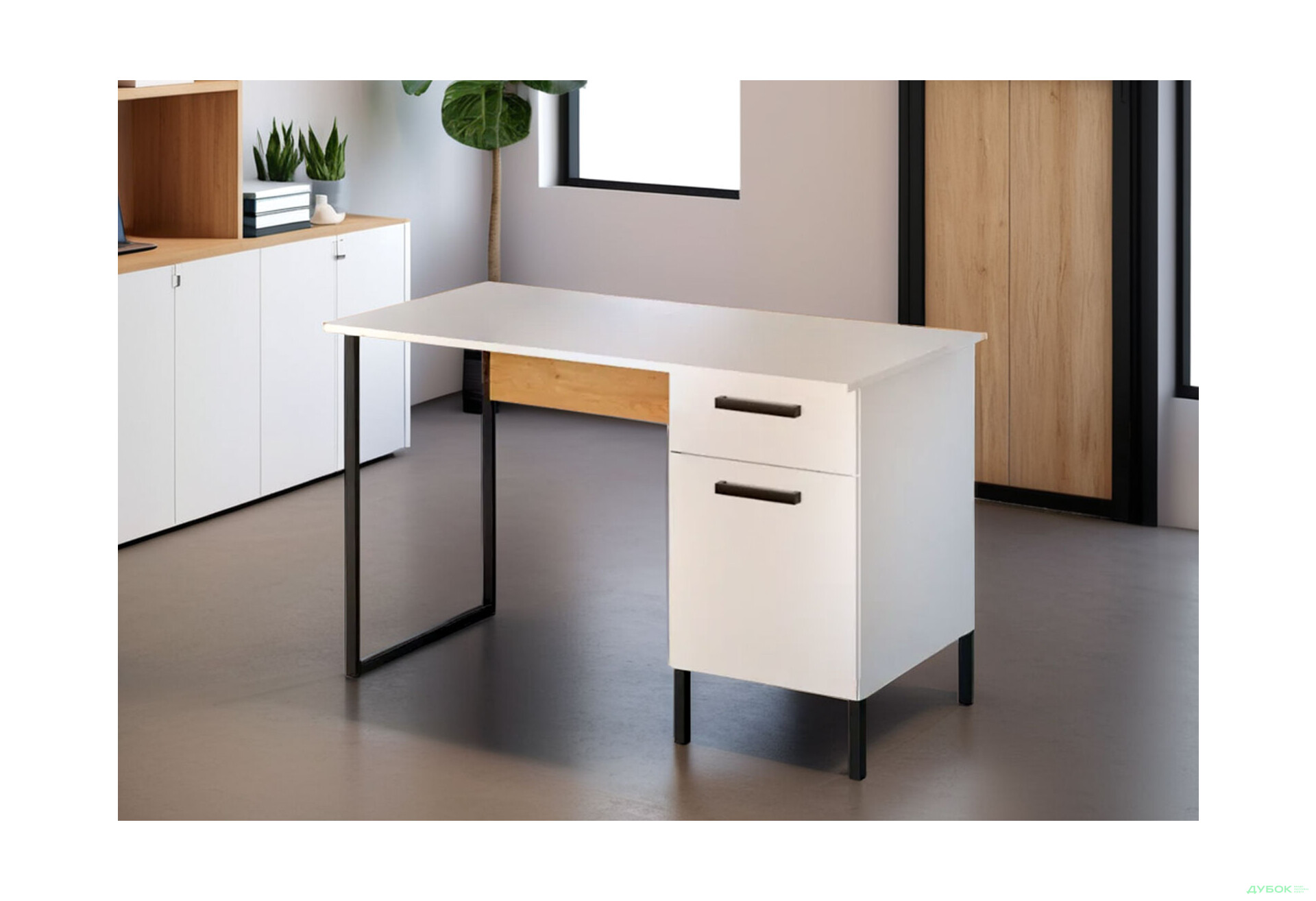 Стол письменный ВМВ Холдинг Сантес 120x60 см с тумбой и ящиком - Изображение 2 Изображение 2 - Стол письменный ВМВ Холдинг Сантес 120x60 см с тумбой и ящиком