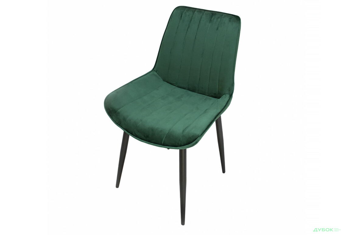 Стілець Елвіс / Alvis (3029) чорний каркас / темно-зелений Kredens furniture