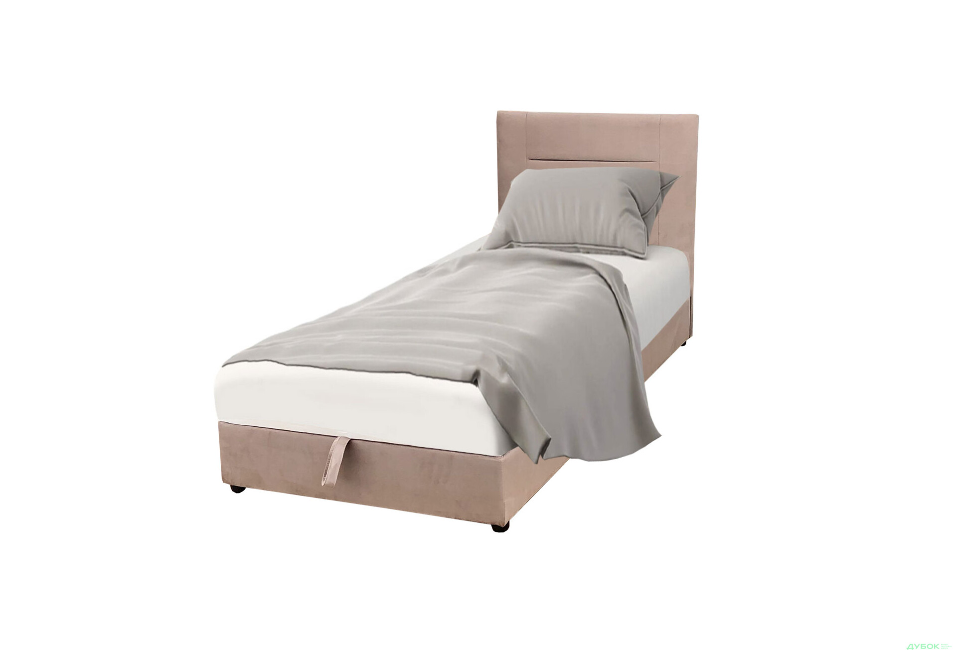Ліжко Vika Горизонт 90х200 см підйомне, бежеве - Зображення 1 Зображення 1 - Ліжко Vika Горизонт 90х200 см підйомне, бежеве