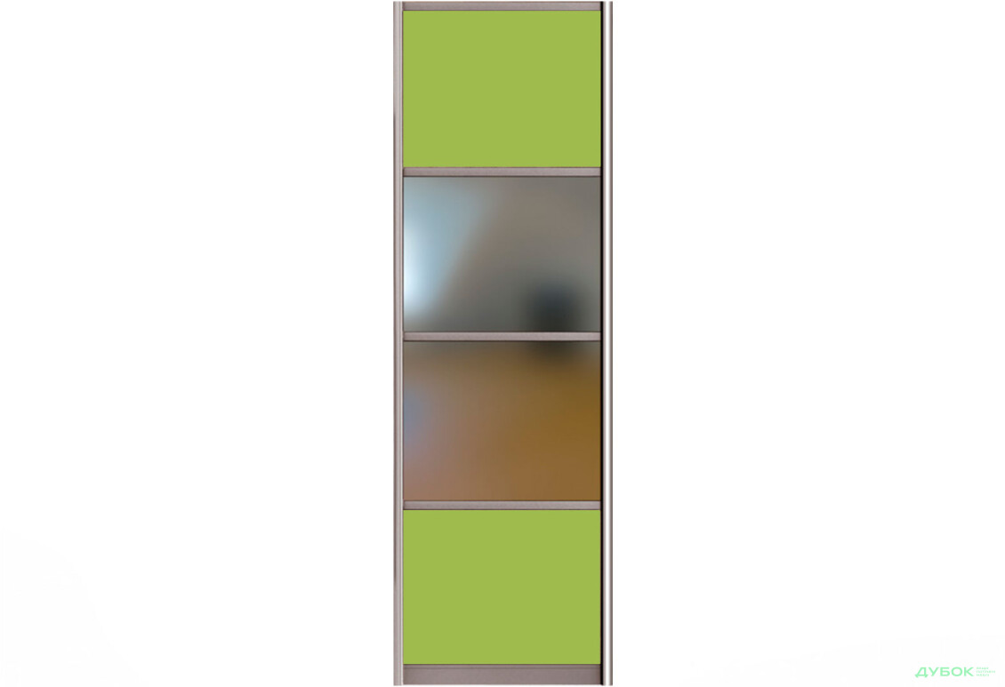 Фасад Комби №4 МДФ Лак + Зеркало шкафа-купе под размер Мебель Стар Мебель Стар