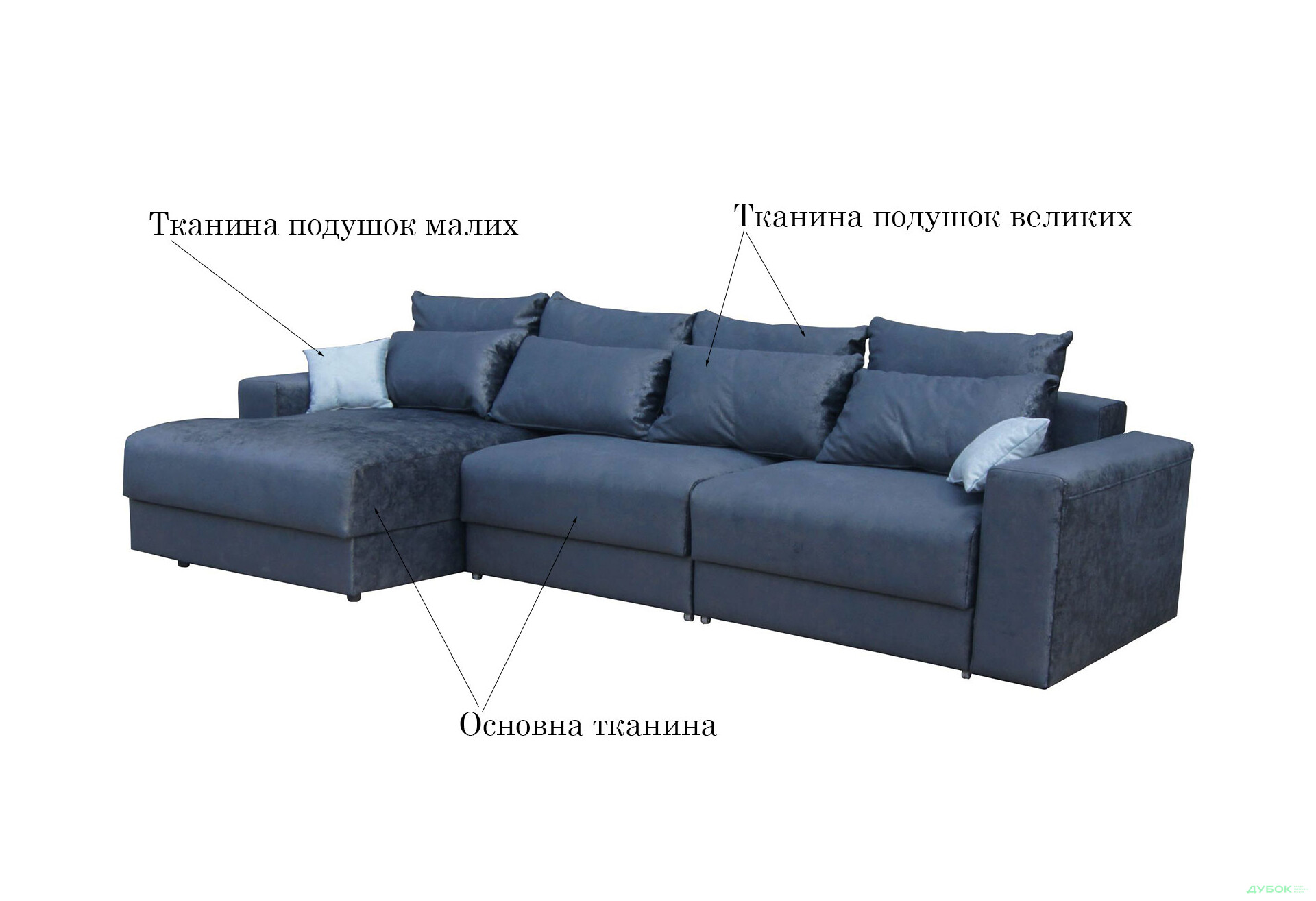 М'який куточок Vika Магнат New 350x170 см - Зображення 6 Зображення 6 - М'який куточок Vika Магнат New 350x170 см