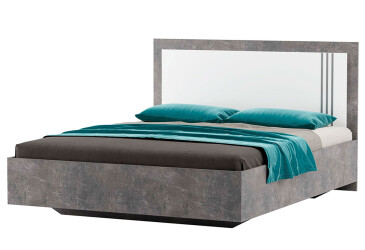 Ліжко Світ Меблів Алекса (без вкладу) 160х200 см, індастріал/білий