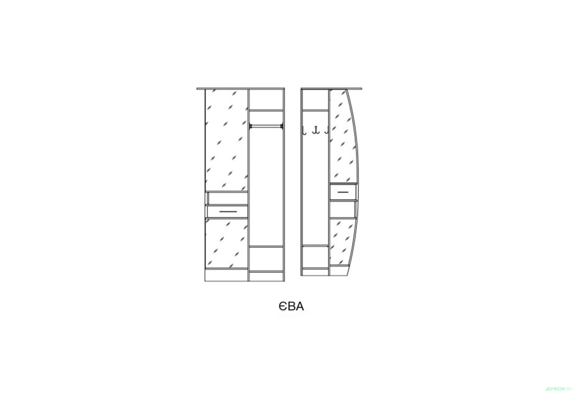 Прихожая Ева Svit Mebliv - Изображение 4 Изображение 4 - Прихожая Ева Svit Mebliv