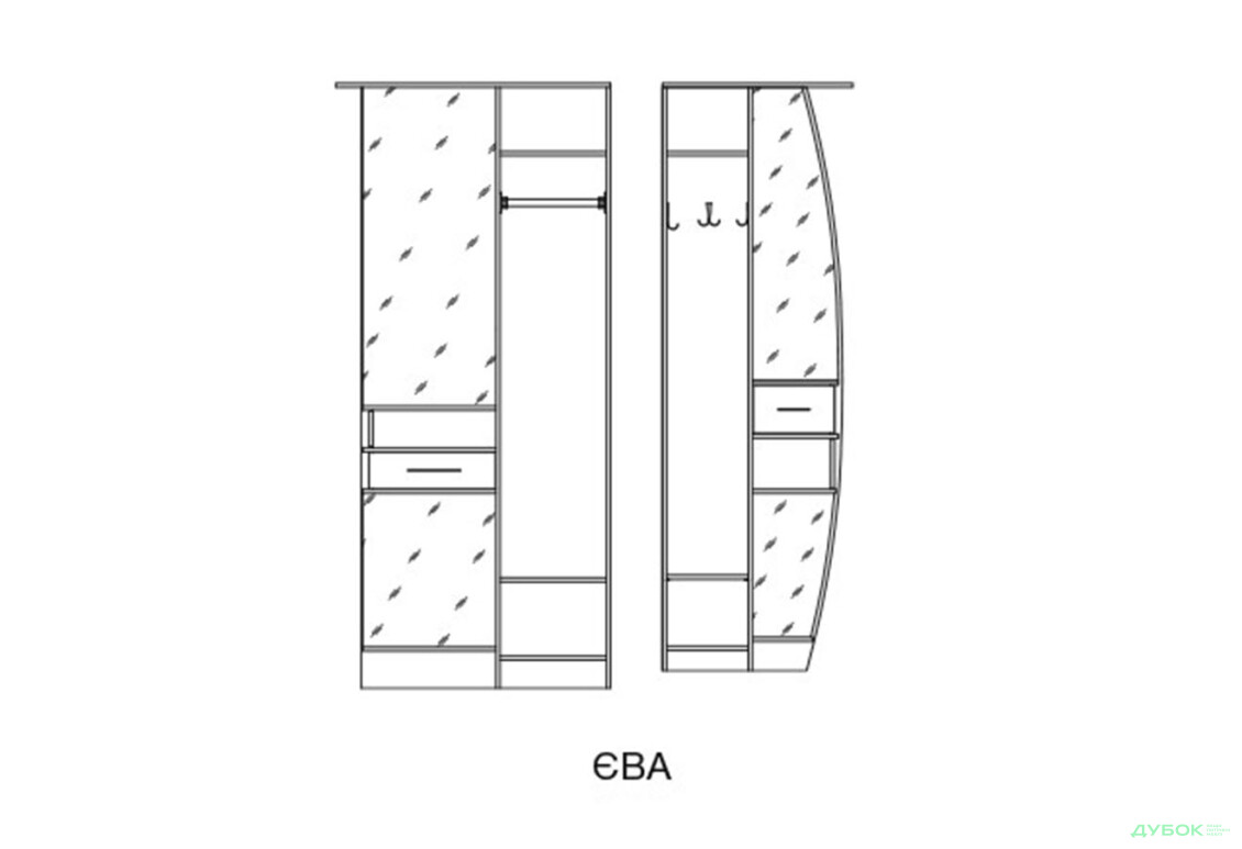 Прихожая Ева Svit Mebliv - Изображение 4 Изображение 4 - Прихожая Ева Svit Mebliv