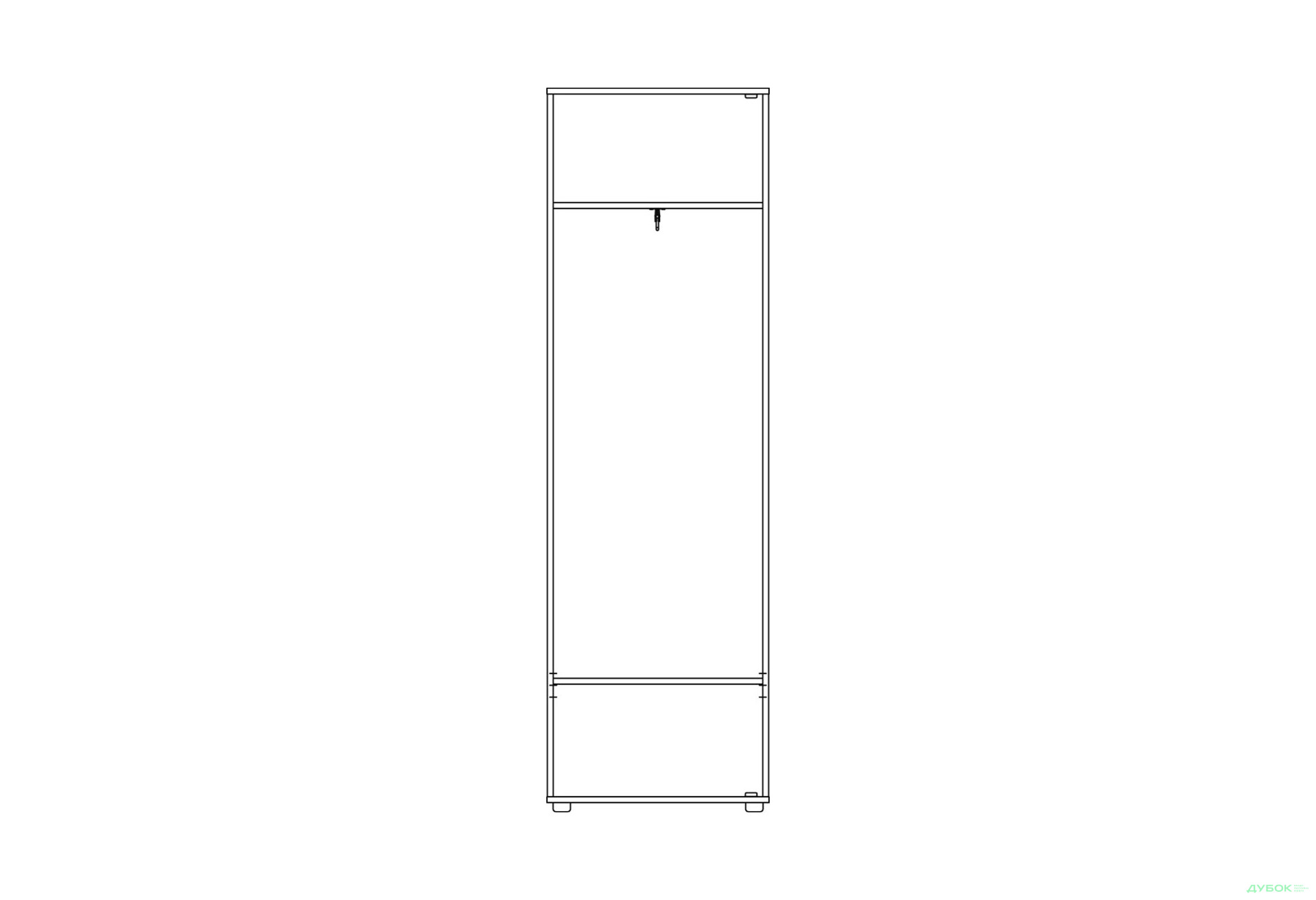 Шафа Світ Меблів Кейт 1-дверна з дзеркалом 60 см Дуб артизан/Білий - Зображення 2 Зображення 2 - Шафа Світ Меблів Кейт 1-дверна з дзеркалом 60 см Дуб артизан/Білий