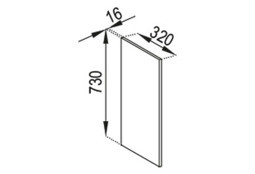 В панель (h-720) ДСП