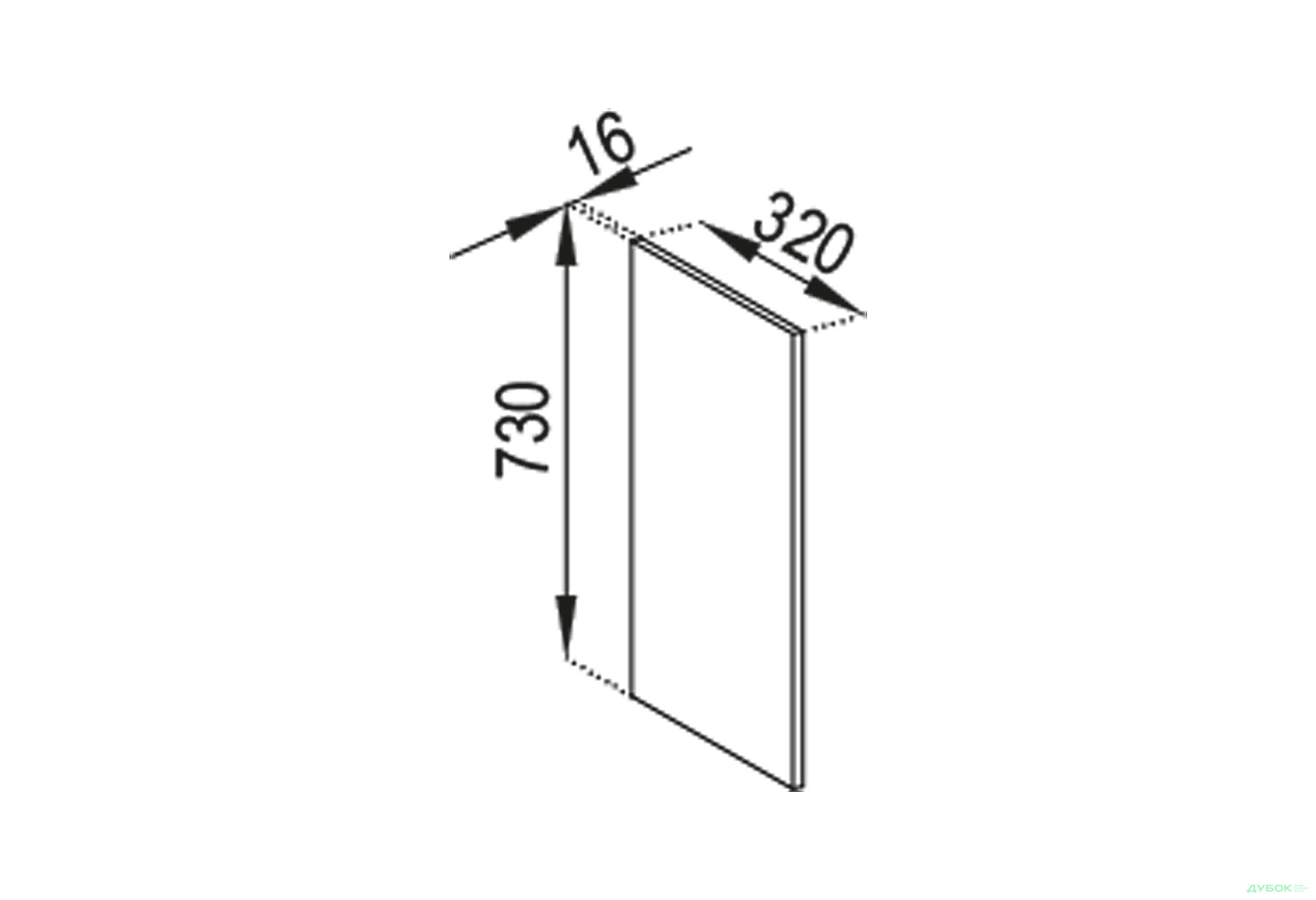 В панель (h-720) ДСП Марго Світ Меблів - Зображення 1 Зображення 1 - В панель (h-720) ДСП Марго Світ Меблів