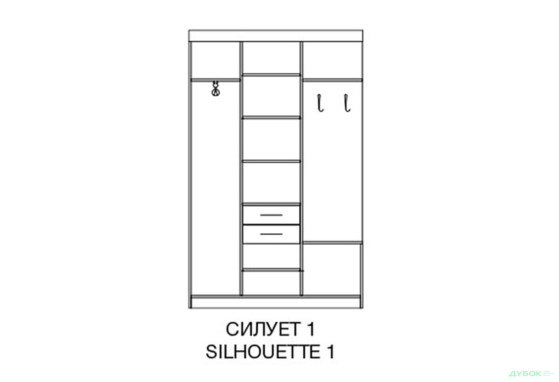 Изображение 3 - Прихожая Силуэт 1 Svit Mebliv