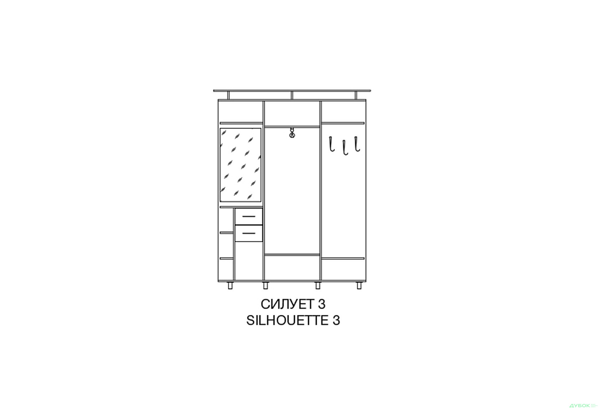 Зображення 3 - Передпокій Силует 3 Світ Меблів