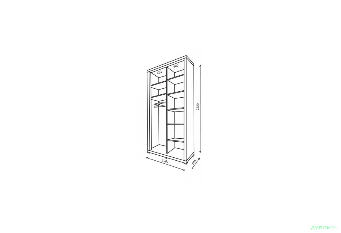 Корпус 1200х600 Домино 2Д 1.2 м Вип-Мастер