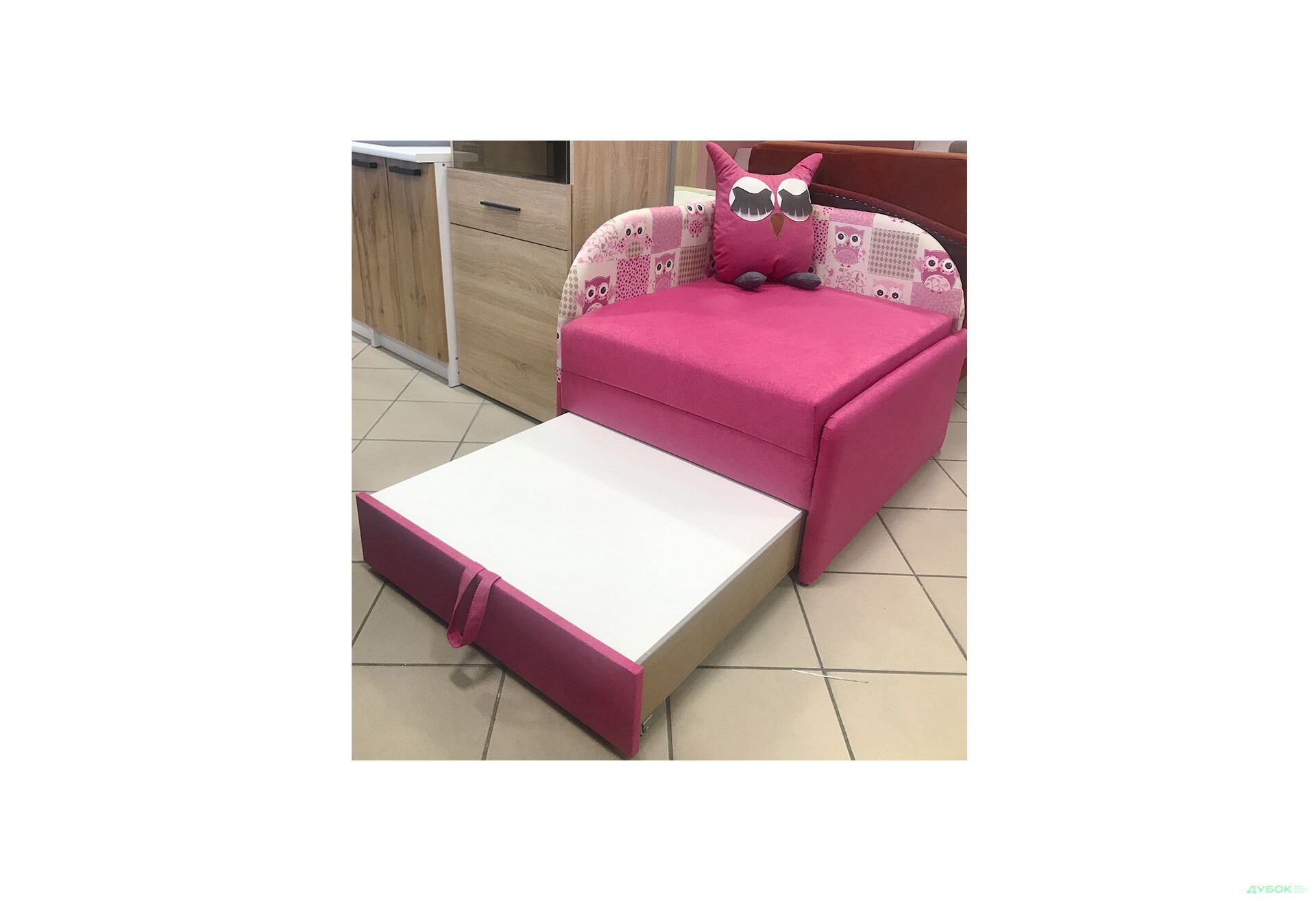Диван Вика Сова правый угол 84x98 см розовый - Изображение 2 Изображение 2 - Диван Вика Сова правый угол 84x98 см розовый