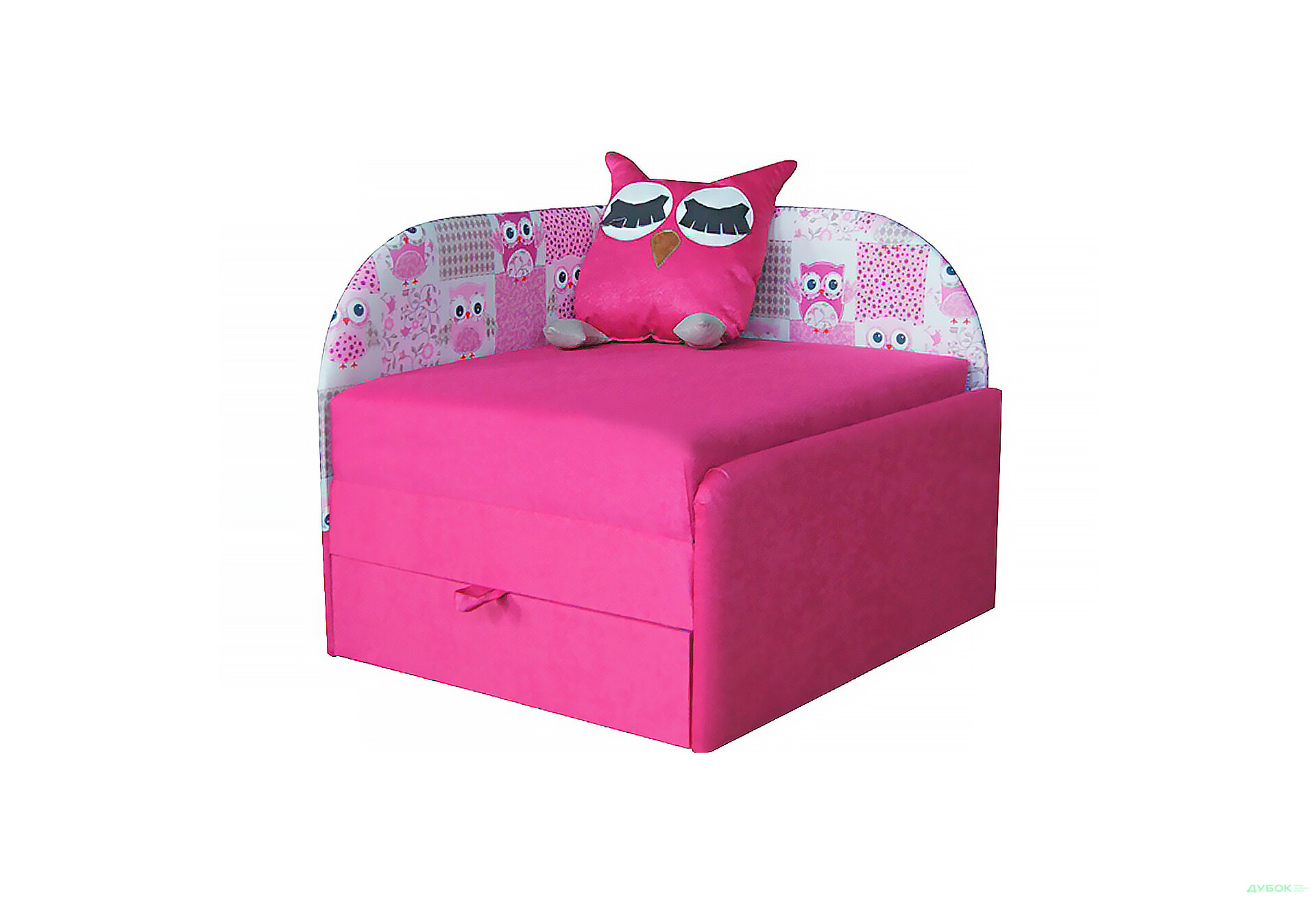 Диван Вика Сова правый угол 84x98 см розовый - Изображение 1 Изображение 1 - Диван Вика Сова правый угол 84x98 см розовый