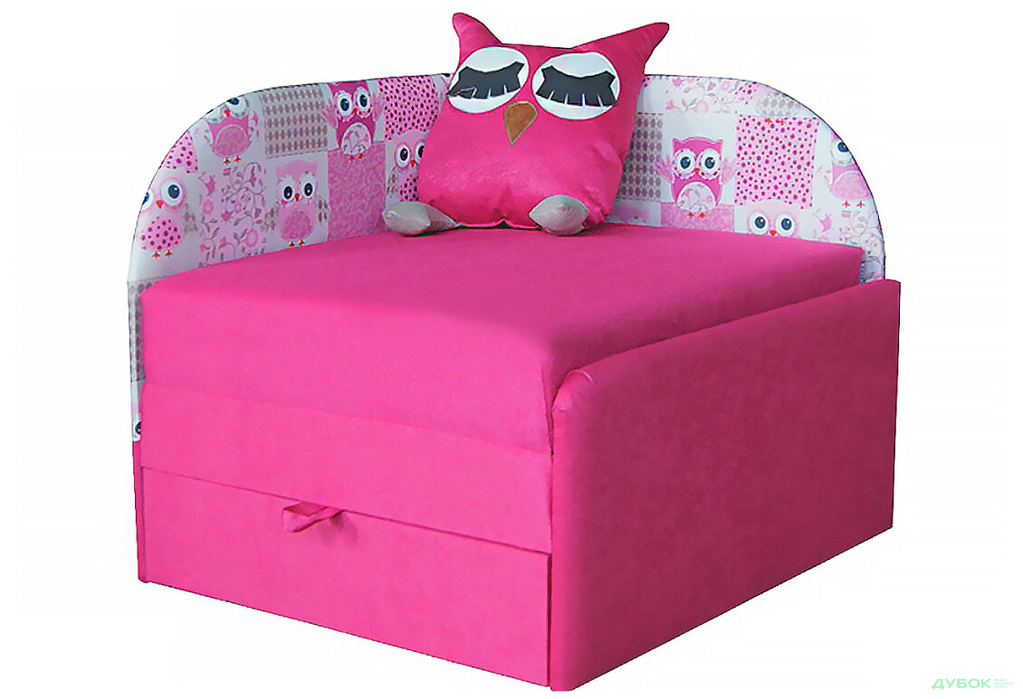 Диван Вика Сова правый угол 84x98 см розовый - Изображение 1 Изображение 1 - Диван Вика Сова правый угол 84x98 см розовый