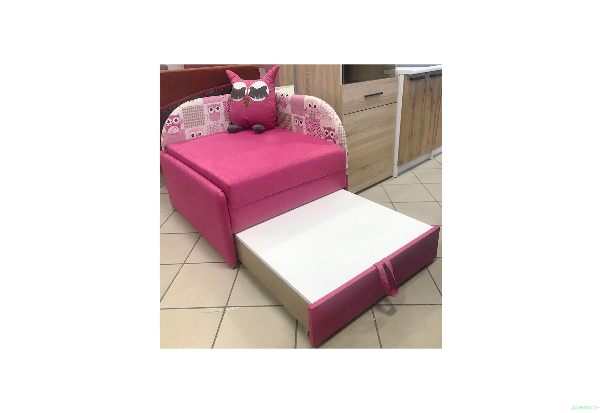 Диван Вика Сова левый угол 84x98 см розовый - Изображение 2 Изображение 2 - Диван Вика Сова левый угол 84x98 см розовый