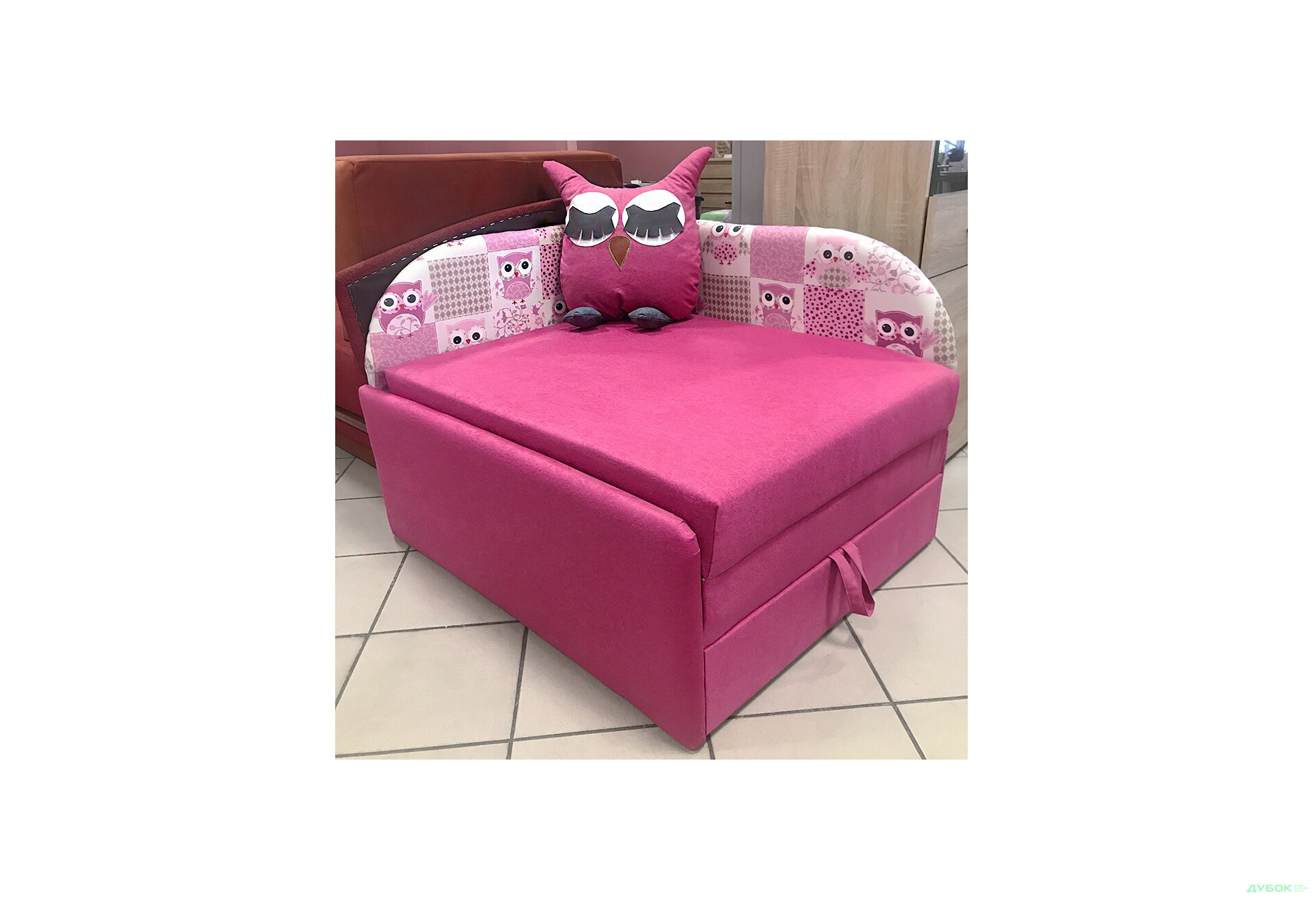 Диван Вика Сова левый угол 84x98 см розовый - Изображение 3 Изображение 3 - Диван Вика Сова левый угол 84x98 см розовый