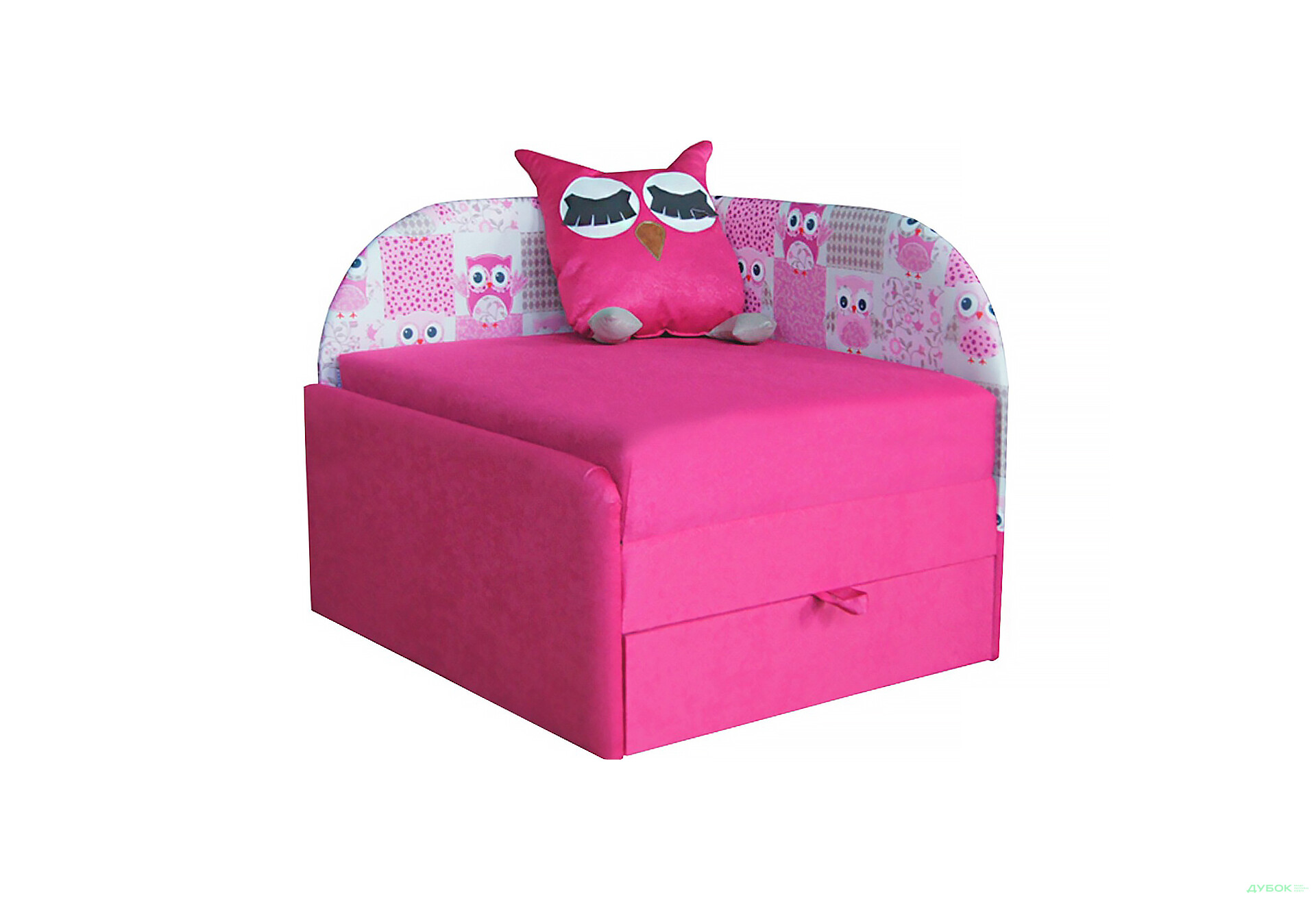 Диван Вика Сова левый угол 84x98 см розовый - Изображение 1 Изображение 1 - Диван Вика Сова левый угол 84x98 см розовый