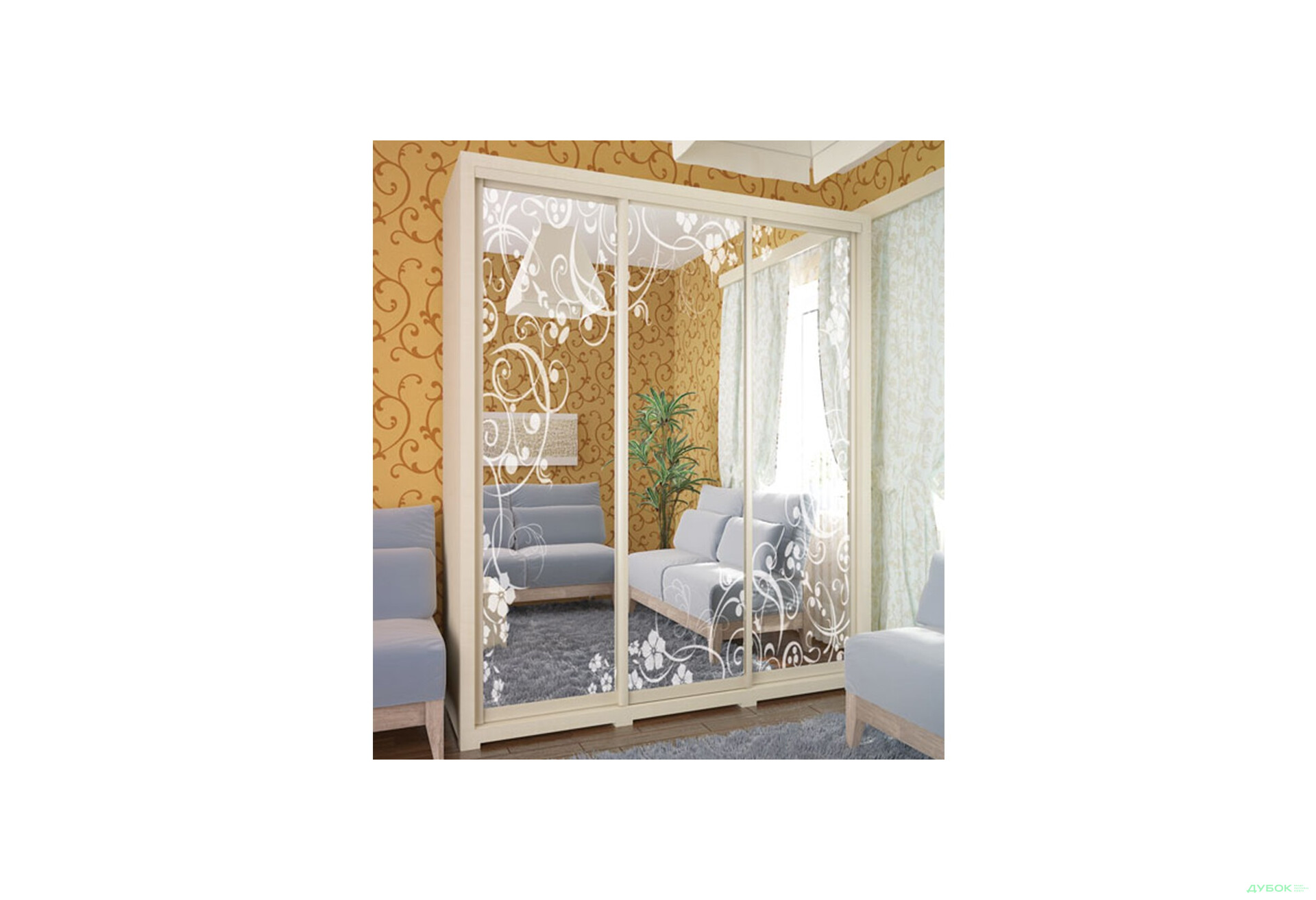 Зображення 2 - Шафа-купе Доміно 3Д 2200х1770х450 VIP-master