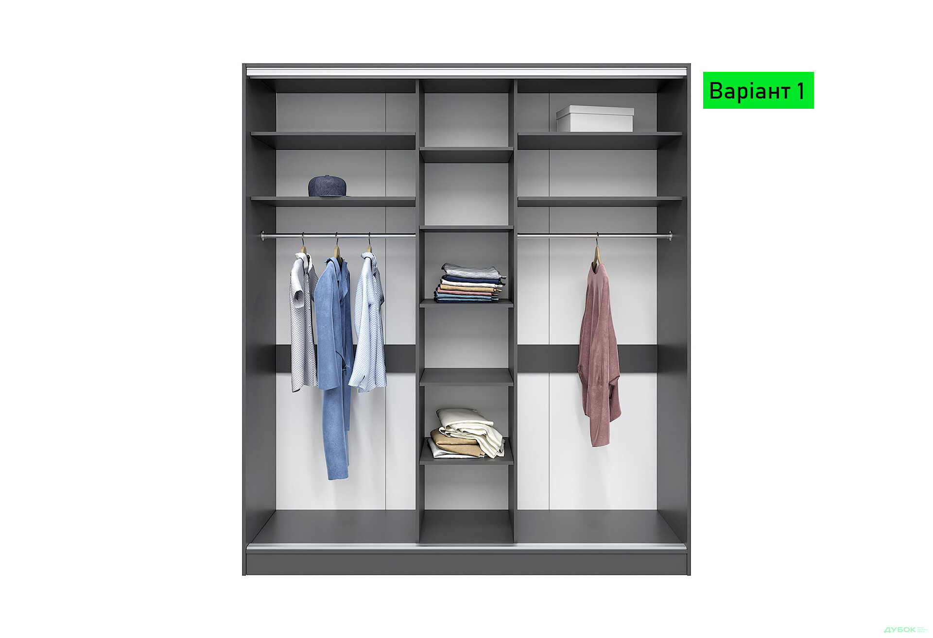 Корпус 600 Стандарт Шафа-купе 3Д 2000х2400 Київський стандарт - Зображення 2 Зображення 2 - Корпус 600 Стандарт Шафа-купе 3Д 2000х2400 Київський стандарт