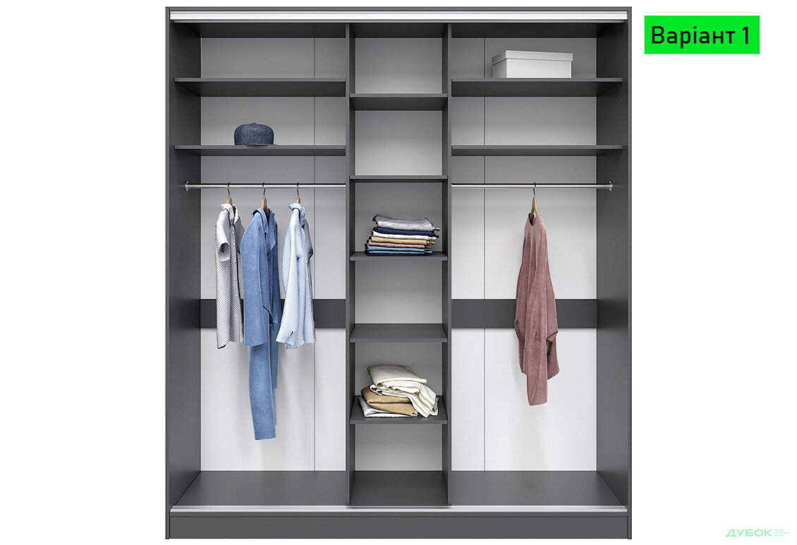 Корпус 600 Стандарт Шафа-купе 3Д 2000х2400 Київський стандарт - Зображення 2 Зображення 2 - Корпус 600 Стандарт Шафа-купе 3Д 2000х2400 Київський стандарт