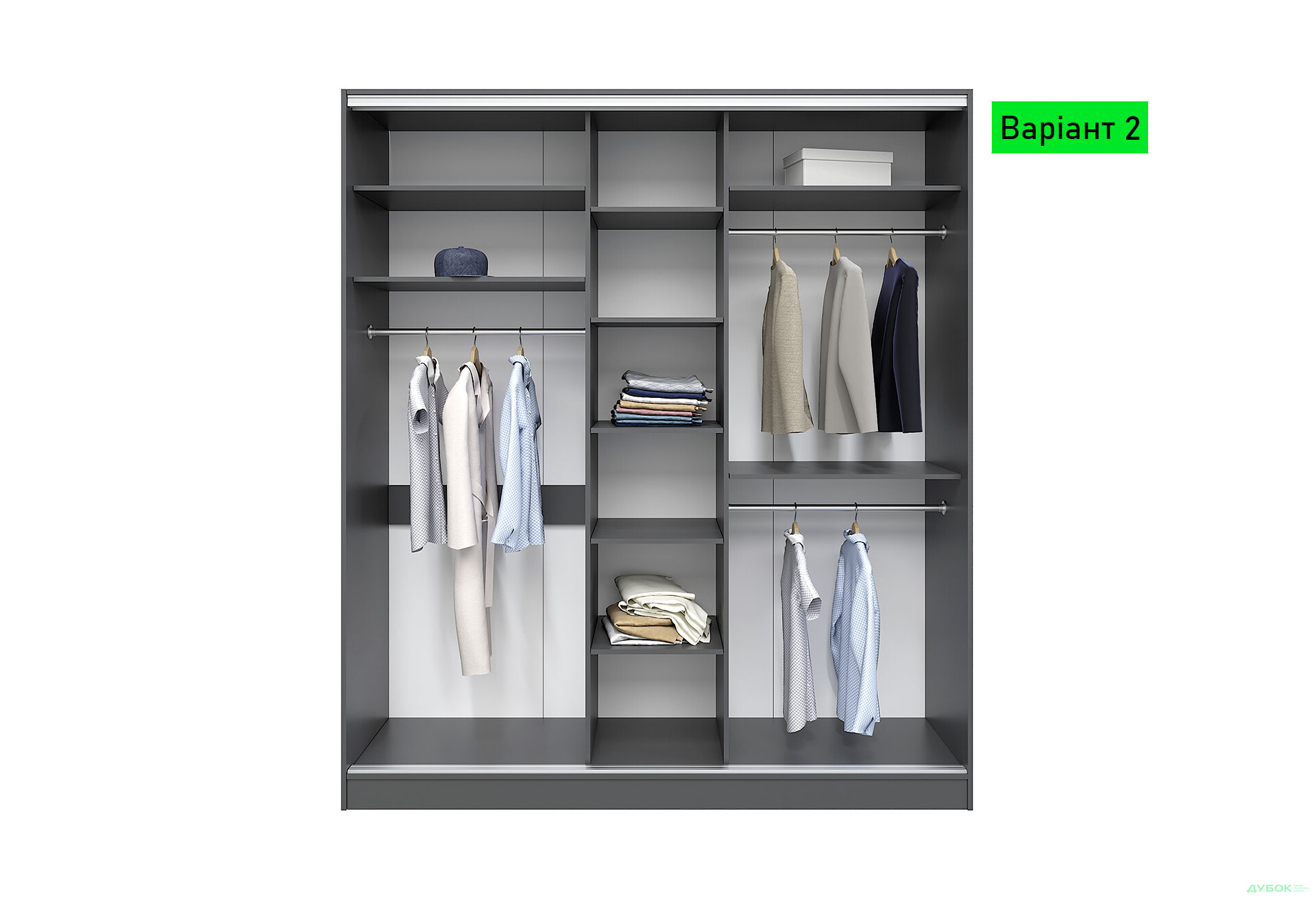 Корпус 600 Стандарт Шафа-купе 3Д 2000х2400 Київський стандарт - Зображення 3 Зображення 3 - Корпус 600 Стандарт Шафа-купе 3Д 2000х2400 Київський стандарт