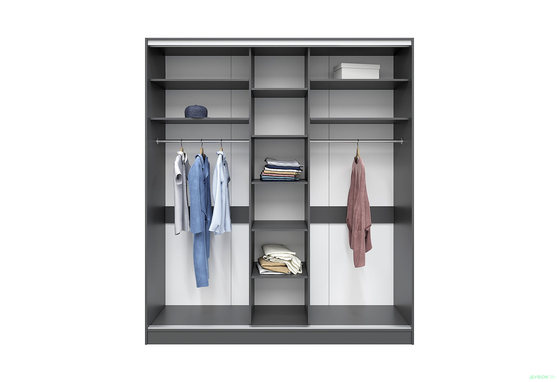 Корпус 600 Стандарт Шафа-купе 3Д 2000х2400 Київський стандарт - Зображення 1 Зображення 1 - Корпус 600 Стандарт Шафа-купе 3Д 2000х2400 Київський стандарт