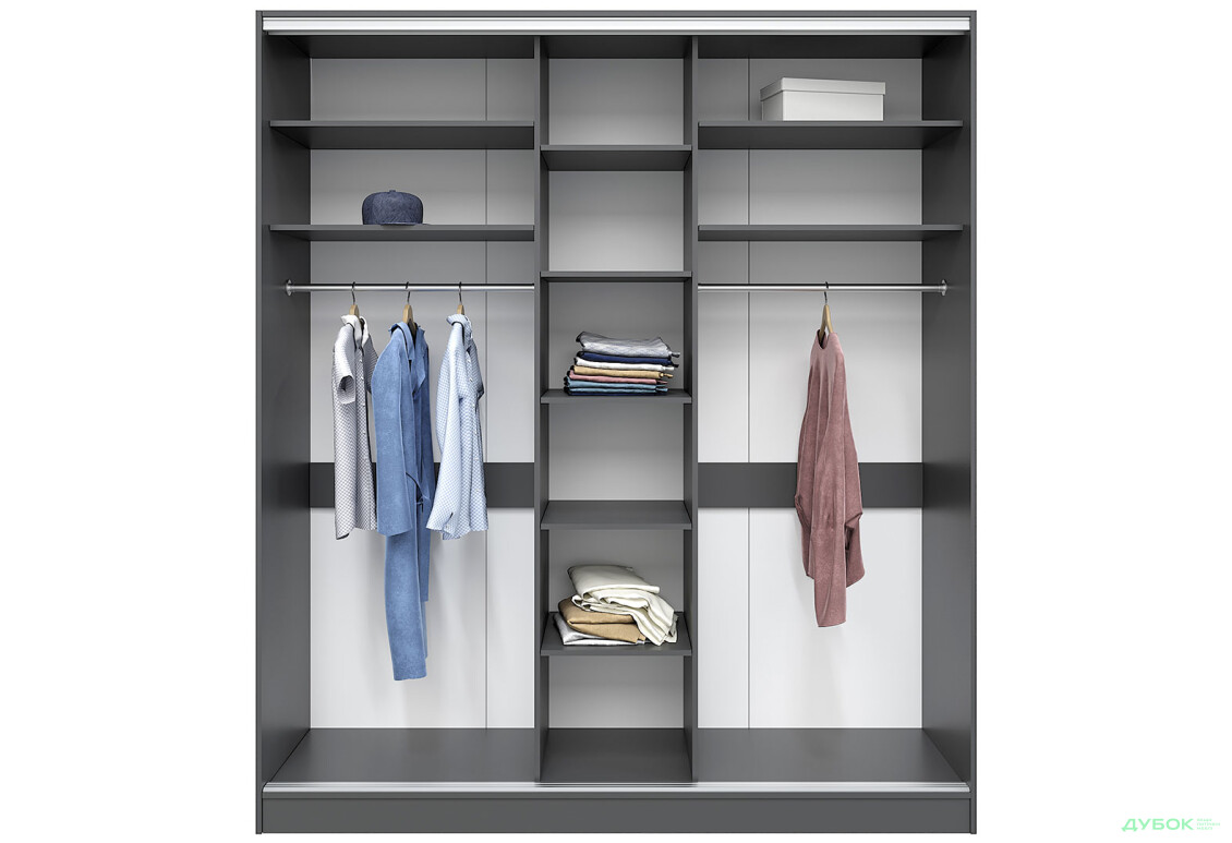 Корпус 600 Стандарт Шафа-купе 3Д 2000х2400 Київський стандарт - Зображення 1 Зображення 1 - Корпус 600 Стандарт Шафа-купе 3Д 2000х2400 Київський стандарт