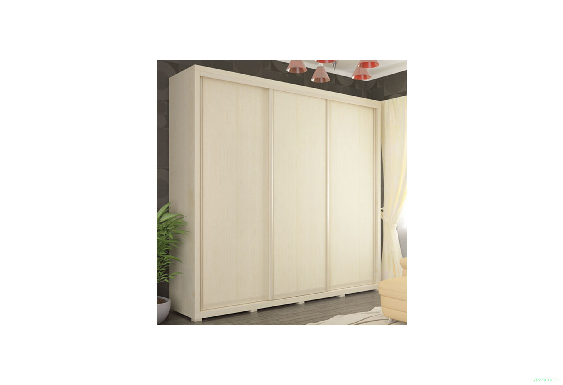 Шкаф-купе VIP-master Домино 3-дверный 220 см - Изображение 3 Изображение 3 - Шкаф-купе VIP-master Домино 3-дверный 220 см