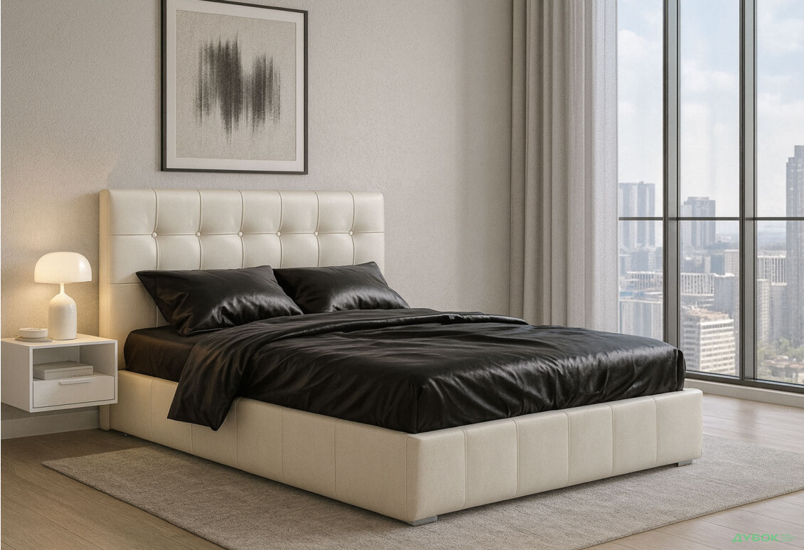 Зображення 2 - Ліжко-подіум Vika Магнолія (матрац в жаккарді) 140х200 см підйомне