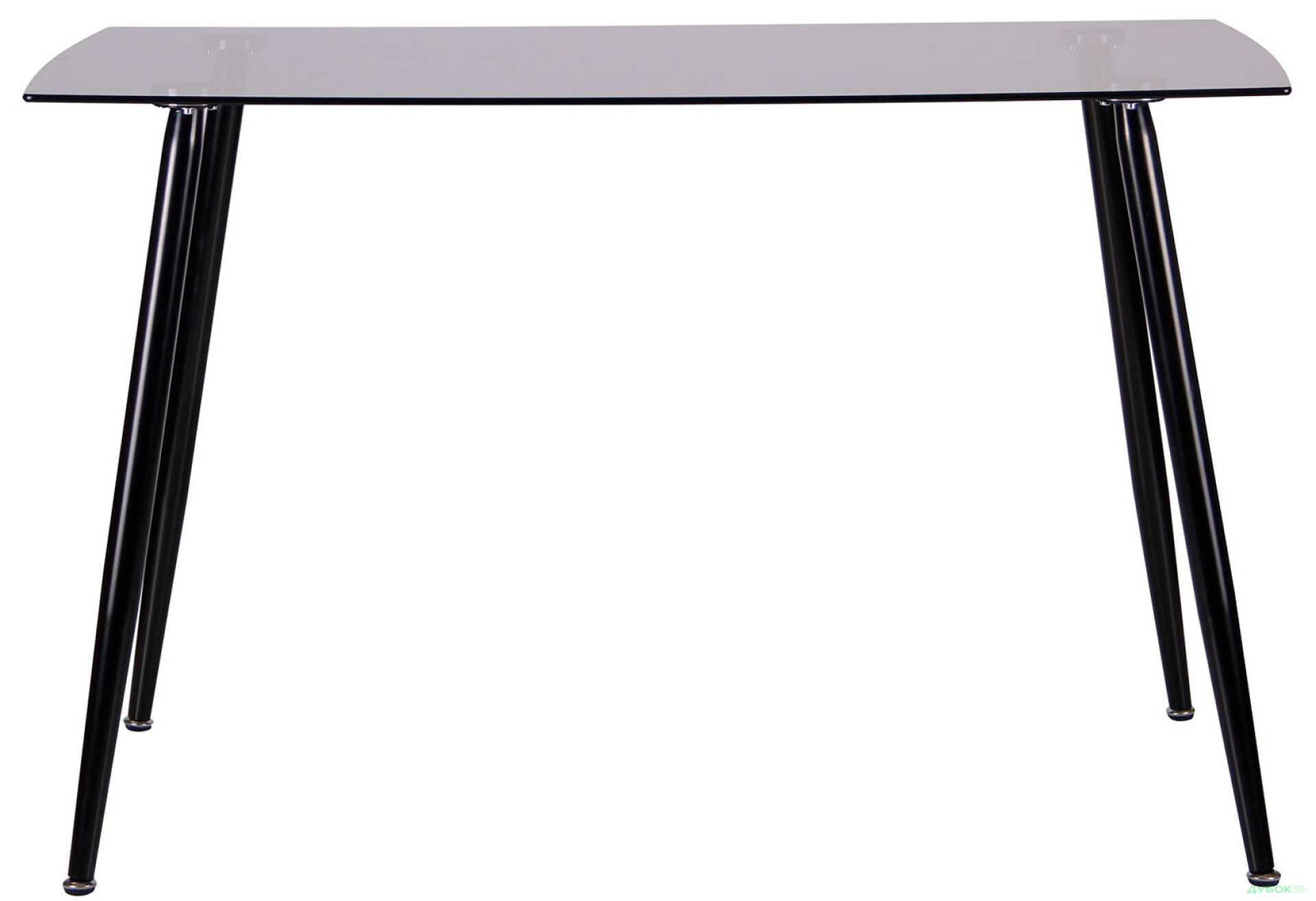 Фото 3 - Стол обеденный Умберто черный / стекло тонированное серое АМФ