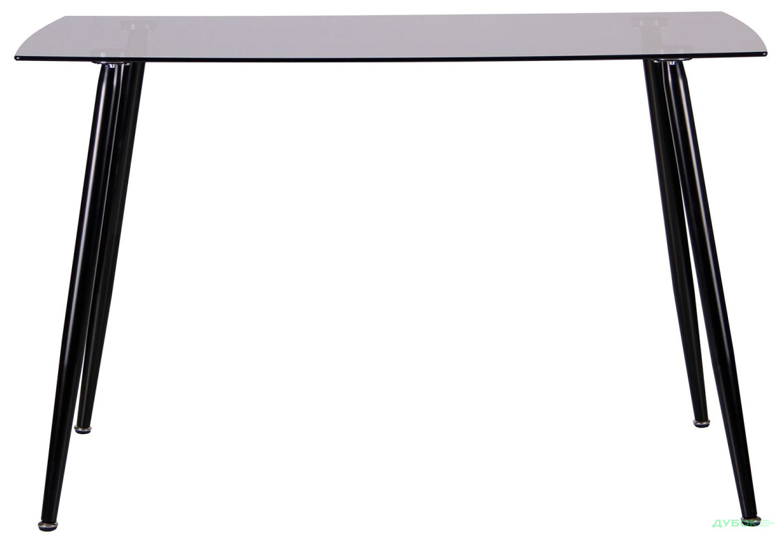 Фото 3 - Стол обеденный Умберто черный / стекло тонированное серое АМФ