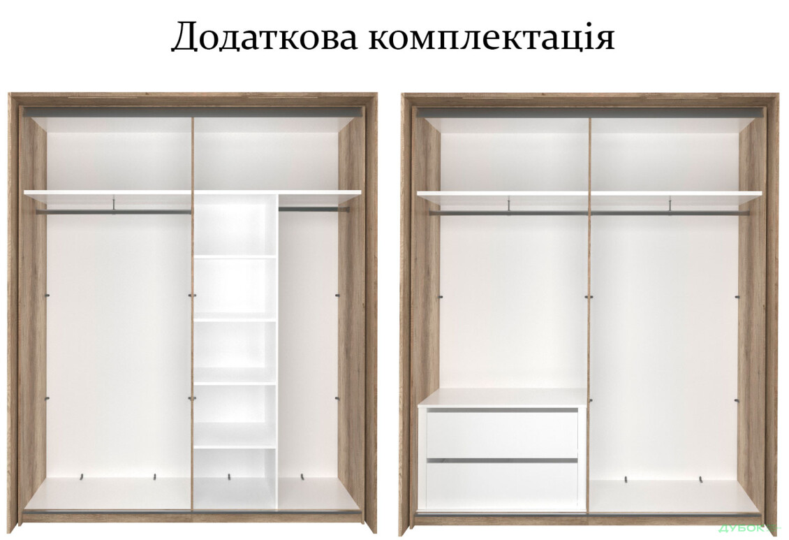 Зображення 5 - Шафа-купе VMV holding Капрі 2-дверна 250 см Лате