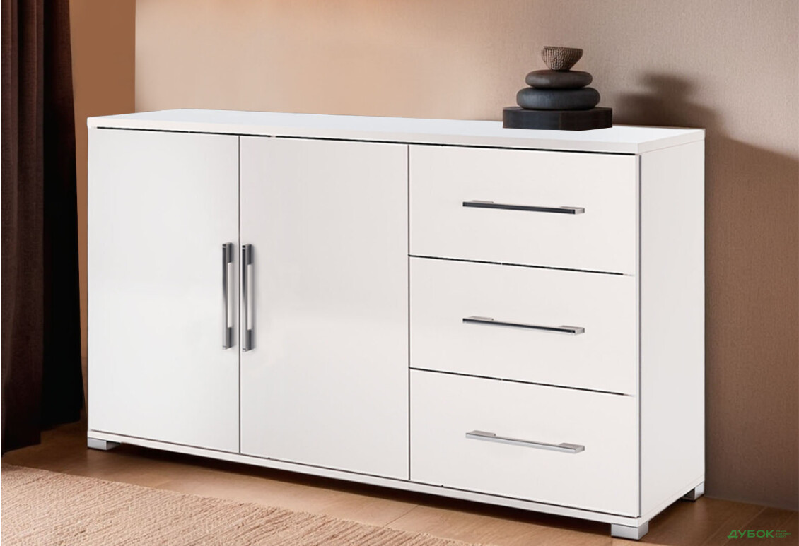 Комод MiroMark Фемілі 2-дверний з 3 шухлядами 146 см Білий - Зображення 2 Зображення 2 - Комод MiroMark Фемілі 2-дверний з 3 шухлядами 146 см Білий