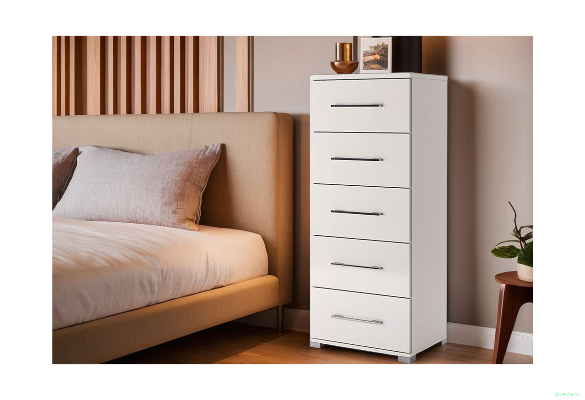 Комод MiroMark Фемілі з 5 шухлядами 55 см Білий - Зображення 2 Зображення 2 - Комод MiroMark Фемілі з 5 шухлядами 55 см Білий