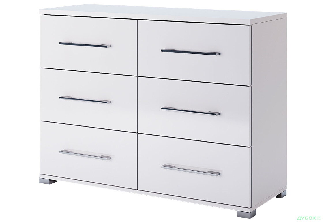 Комод MiroMark Фемілі з 6 шухлядами 108 см Білий - Зображення 1 Зображення 1 - Комод MiroMark Фемілі з 6 шухлядами 108 см Білий